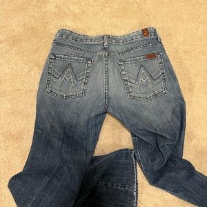 7 For All Mankind flare jeans.
